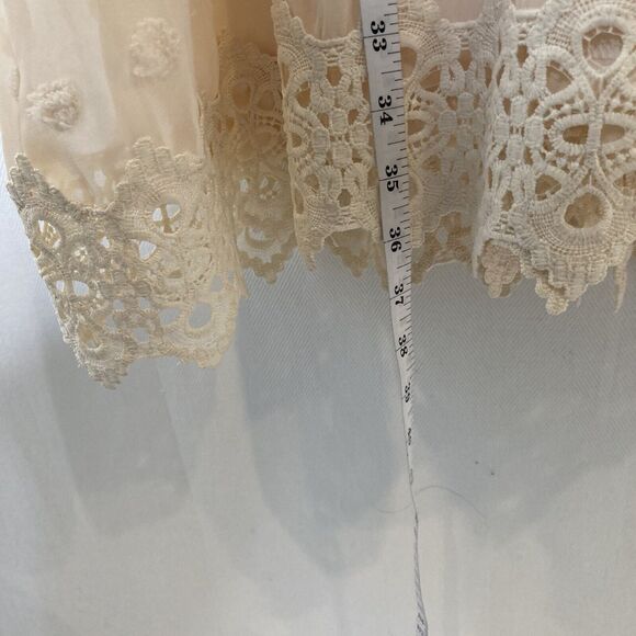 Lulus Lust or Love Embroidered Lace Long Sleeve Mini Dress Cream Size XL - Picture 10 of 14